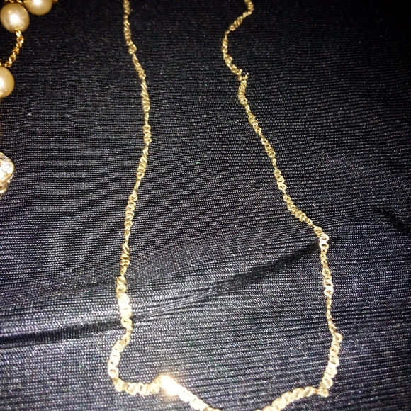 Lot Of 2 Nolan Miller Necklaces Faux Pearl Rhinestone - Picture 5 of 8